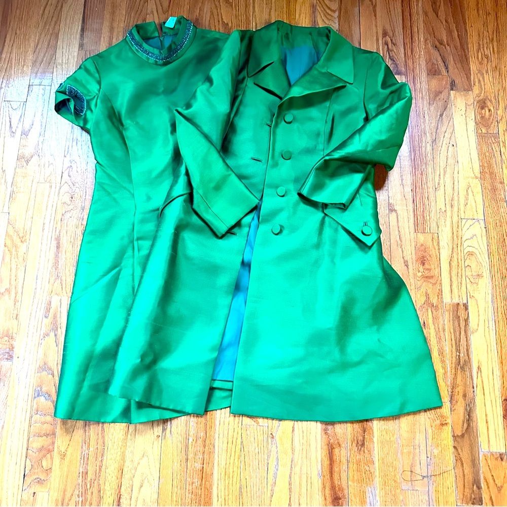 Absolutely Gorgeous One of a Kind Dress and Matching Dress Coat. Mad Men.
